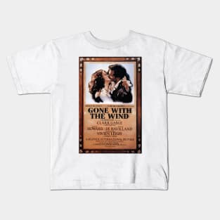 Gone With the Wind Poster Kids T-Shirt